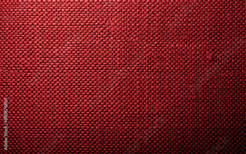 Close-up of textured red fabric, showcasing a detailed woven pattern for background or backdrop use in various design projects and visual content.