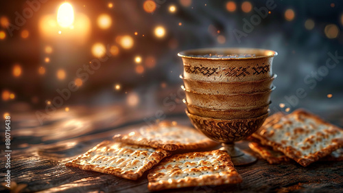 Happy Passover, celebration tradition banner copy space poster background, Jewish holiday commemorating the Exodus from Egypt, matzo wine food, judaizm bread religious.