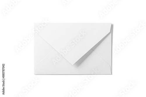 Paper envelope mockup isolated on a transparent background, PNG. High resolution. 