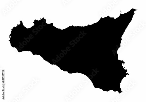 Sicily silhouette map