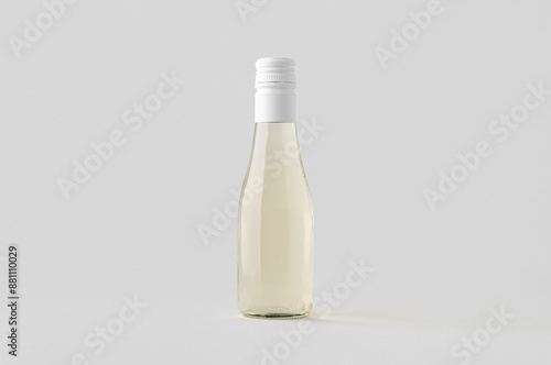 Small white wine bottle mockup. Burgundy, alsace, rhone shape.