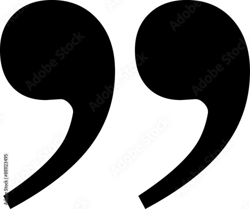 Quotes icon. Flat and simple quotation icon sign