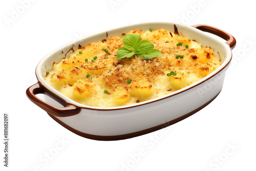 Creamy Cheesy Delight With a Touch of Freshness on White or PNG Transparent Background.