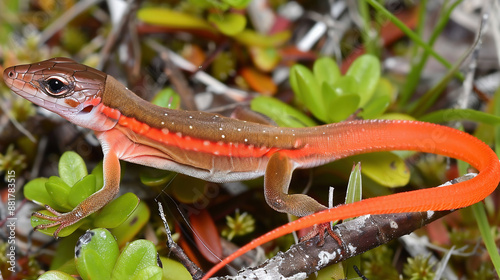 lizard on wood. Evolutionary Oddities: Focus on evolutionary anomalies among Europe's fauna and flora