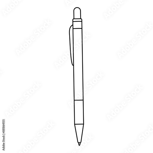 Pen outline icon. School supply icon in line style. Editable stroke. Pen pictogram sign