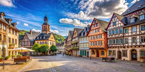 Historic old town in Ahrweiler, Germany , Ahrweiler, Bad Neuenahr, historic, old town, buildings