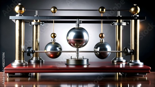 Coulomb's Torsion Balance. 3D illustration of the torsion balance apparatus.