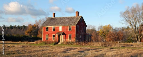 Saltbox house with a historical touch.