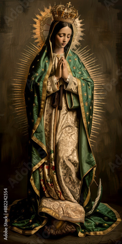 the Virgen de Guadalupe. AI generative.