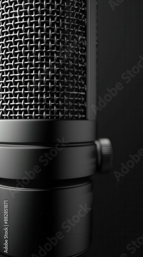 semiabstract style of shure mr7 podcast mic