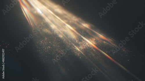 Background of retro film overly, image with scratch, dust and light leaks. Lens flare holographic effect background.