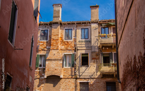 Architectural details of the famous city of Venice in Italy