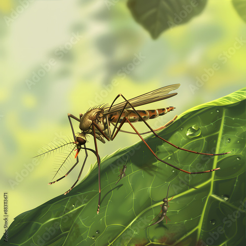 malaria mosquito in nature