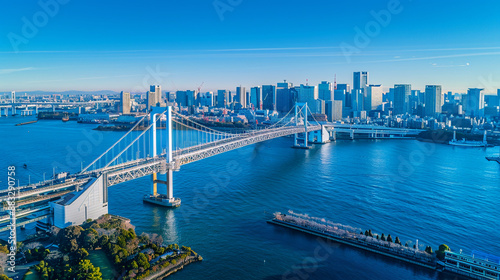 Tokyo, Japan Scenery, bridge over the river