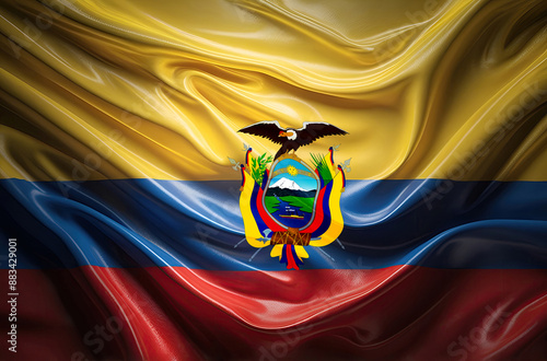 ecuadorean Flag for national Day or Independence Day of ecuador