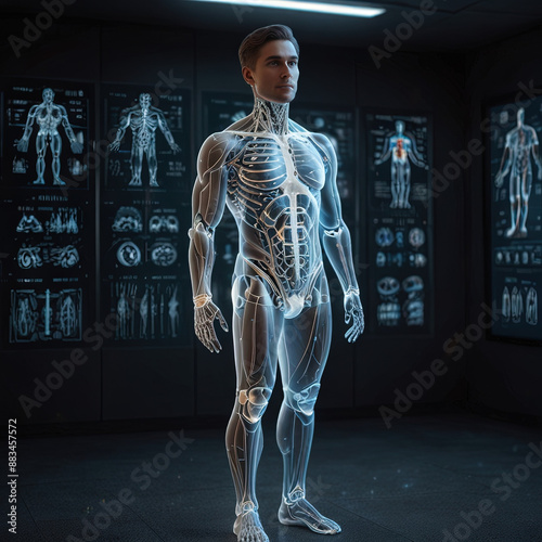 Cuerpo humano holográfico 