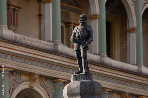 Figura na poznańskim pręgierzu 