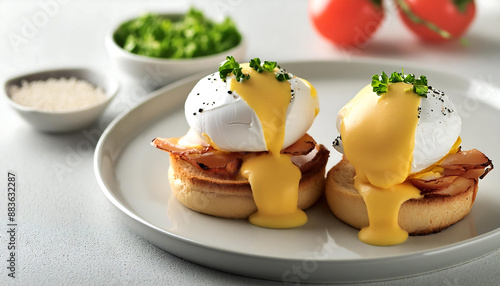 Gourmet Egg Benedict with Hollandaise Sauce