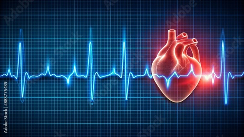 Illustration showcasing comparison between normal heart rhythm and atrial fibrillation, highlighting irregular electrical signals and rapid heartbeat patterns.