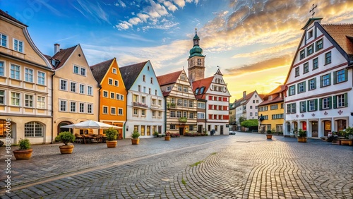 Aalen cityscape with historic buildings and cobblestone streets, Germany, architecture, medieval, picturesque, travel