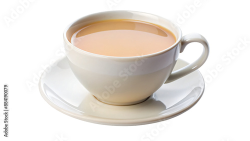 Cup of Milk Tea on Saucer