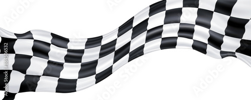 Flowing Checkered Racing Flag