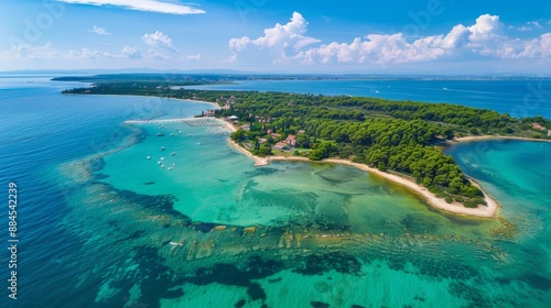 Brijuni National Park from the air, an amazing place for vacation and relaxation 