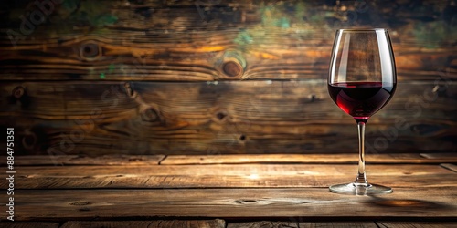 Glass of red wine on a wooden table, wine, glass, red, alcohol, beverage, drink, celebration, cheers, party, elegant