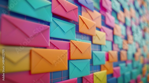 Colorful Envelopes Wall