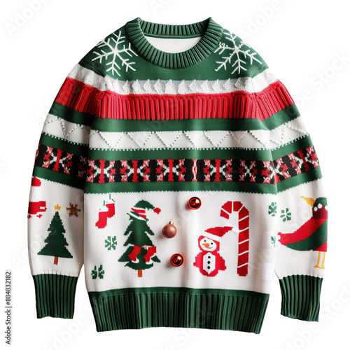 knitted ugly christmas sweater isolated