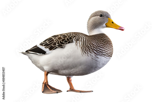 Isolated goose standing on transparent background with detailed feathers and natural colors ideal for wildlife and animal themed designs and creative projects