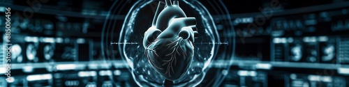 MRI scan of heart inflammation postsurgery, heart disorder inflammation, postoperative cardiac assessment