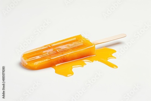Orange popsicle melting food smoke pipe ice pop.