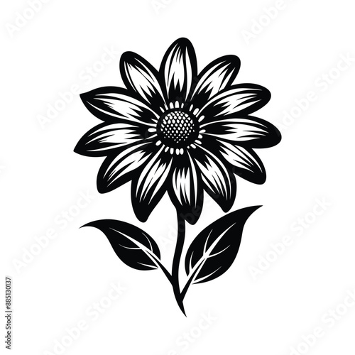 Flower Silhouette vector art illustration