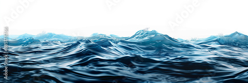 isolated texture of water wave surface, side view