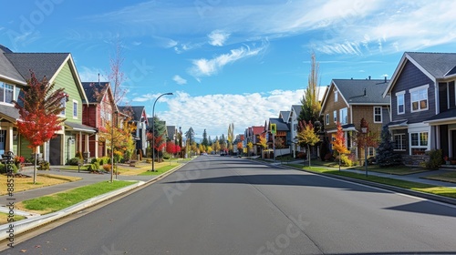 Modern suburban housing development