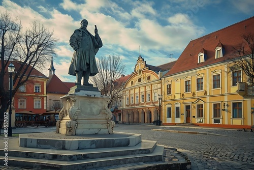 Monument to the famous Polish poet and writer Krakow Krakow.
