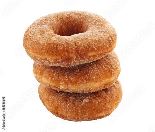 Apple cider donuts isolated on transparent background