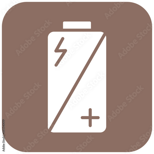 Small Battery vector icon. Can be used for Battery and Power iconset.