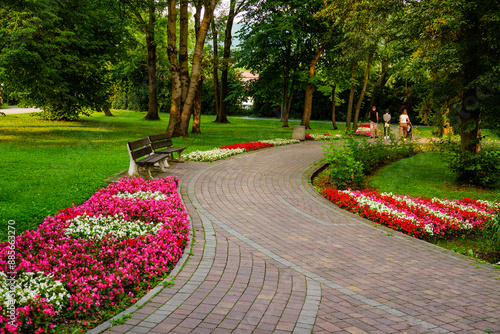 2023-09-03; city ​​park in the city of ustron Poland