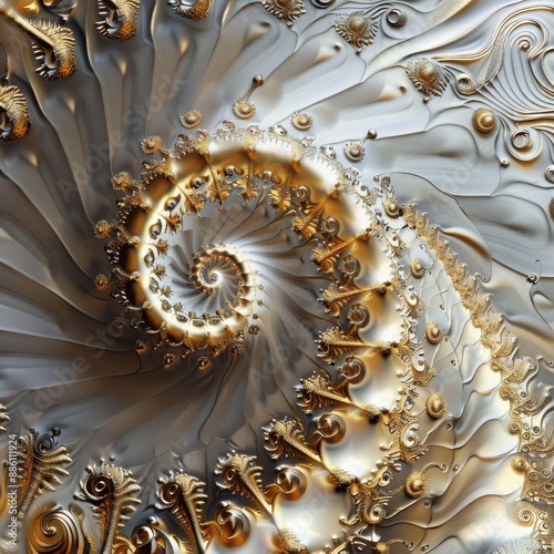 Golden Spiral of Intricate Design