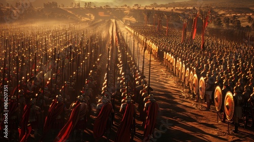 Roman Phalanx Formation Ready for Battle