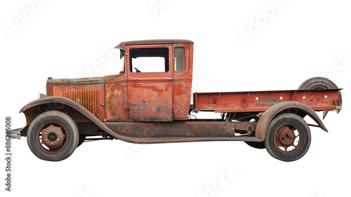 Vintage tow truck side view clip art