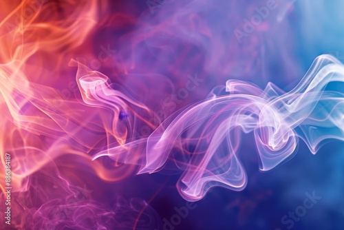 Close-up view of vividly colored smoke dissipating in the air, creating a mesmerizing display of hues and patterns, Develop a vibrant interpretation of smoke dissipating into the air