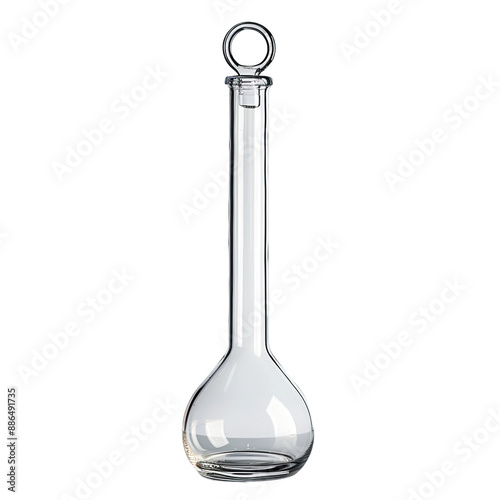 Front view of a single lab glassware burette clamp isolated on a white transparent background