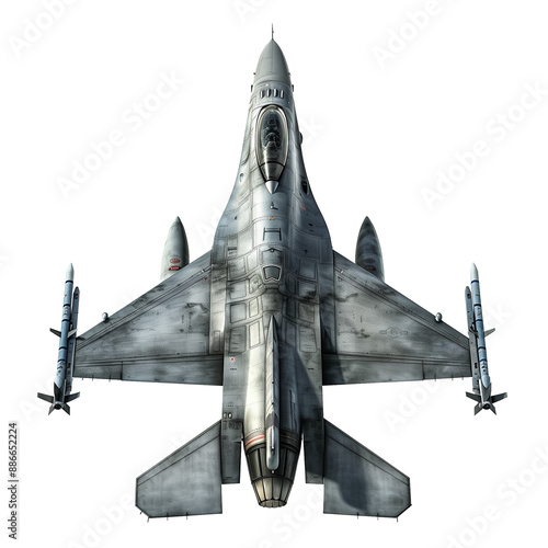 war plane jet isolated on transparent or white background