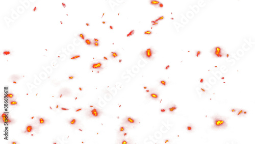 Floating embers sparks background PNG transparent. Opacity or screen mode usage for overlay