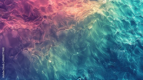 top down shot of ocean water in an iridescent gradient style