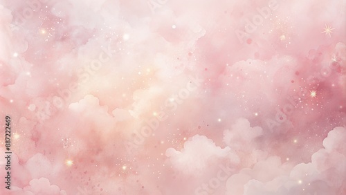 Soft, dreamy, pale pink watercolor background with subtle texture, gentle gradient, and delicate, organic splatters, evoking calming, peaceful atmosphere.