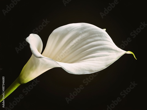 Calla lilly against black background